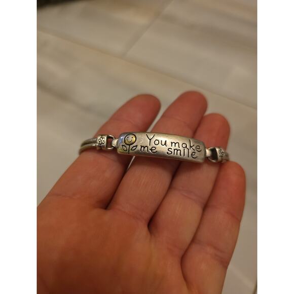Brighton Silver Plated Charm Bracelet You Make Me Smile - Picture 15 of 16